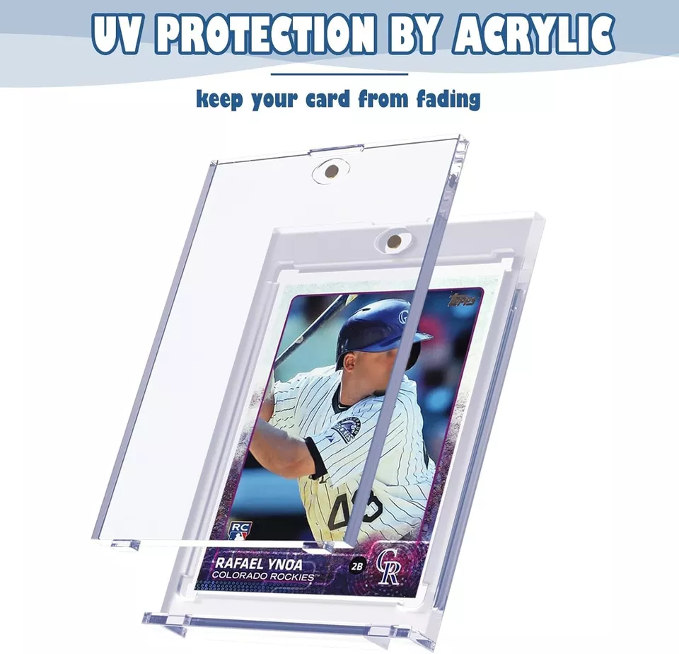 4Pcs Magnetic Card Holders For Trading Card 35Pt Hard Baseball Protector W Stand - Image 4 of 4