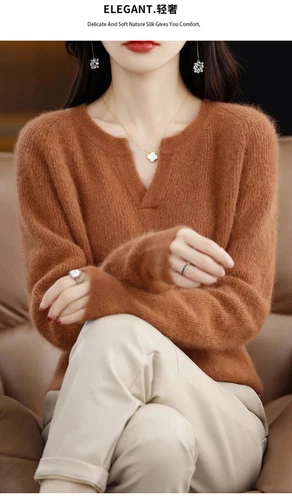 Suéter para mujer 100 % cachemir puro manga larga  - Imagen 23 de 30