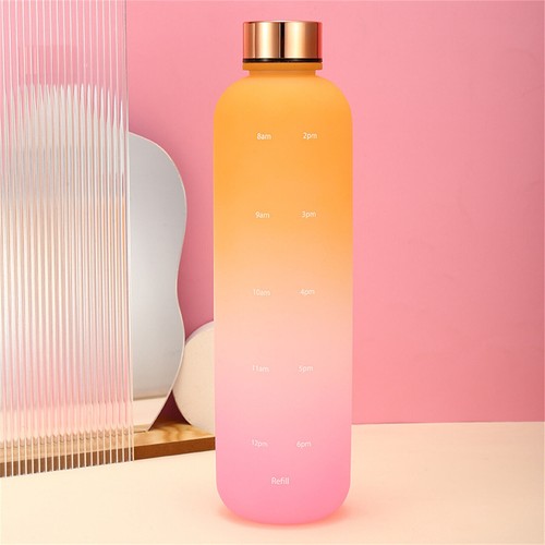 1L Water Bottle Drink Flask With Time Markings BPA Free Sport Gym Motivational - Picture 14 of 15