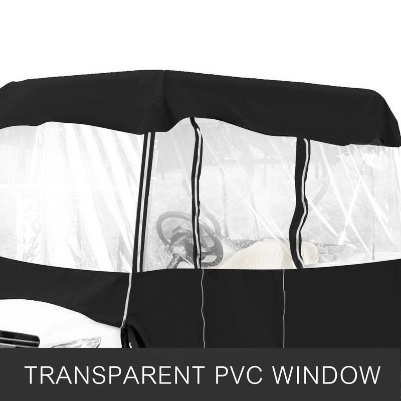 4 Passenger Golf Cart Cover Waterproof Driving Enclosure W/ Rollup