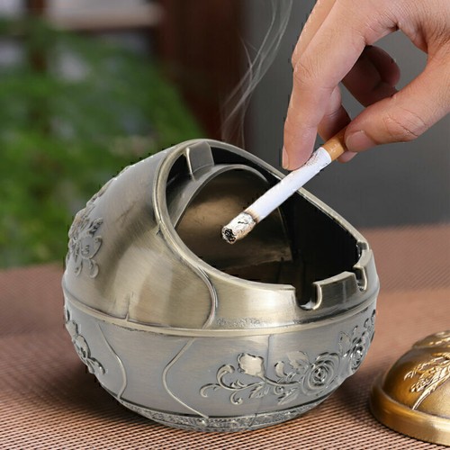 UK Cigarette Smoking For Ashtray Holder With Decorative Lid Ashtray New - - Picture 3 of 12