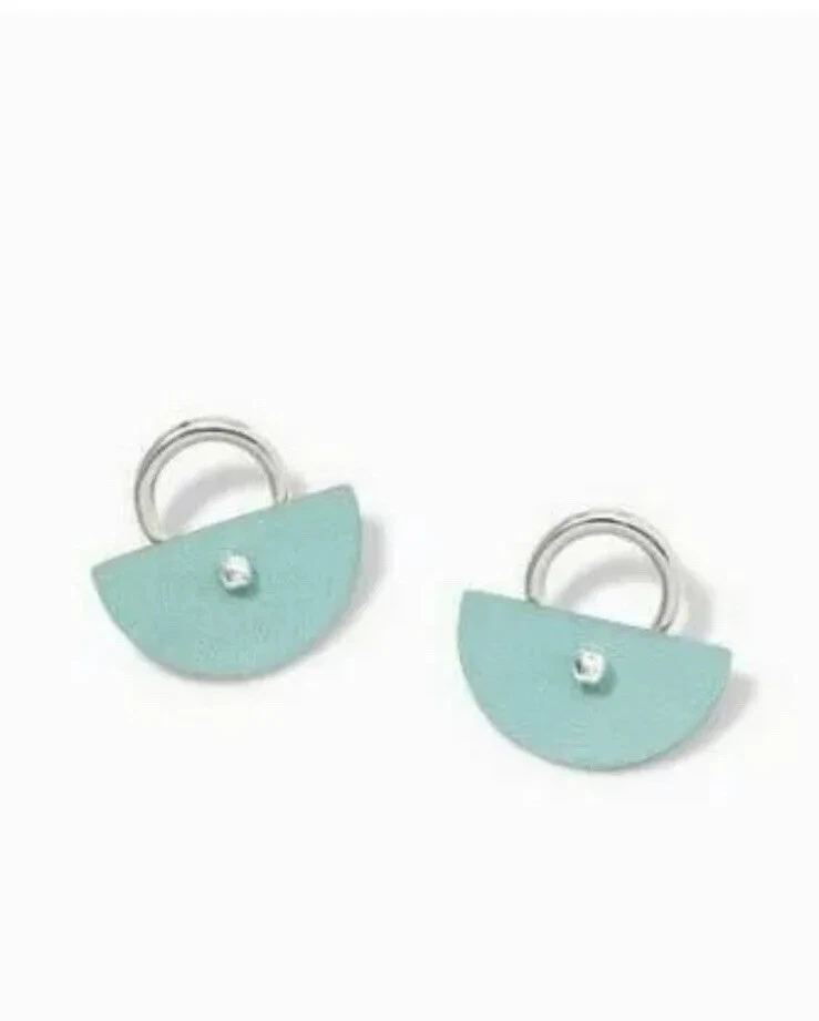 Aros frontales Stella & Dot Color Pop - PLATEADOS totalmente nuevos conjunto de 2 dos pares Foto 4 de 4