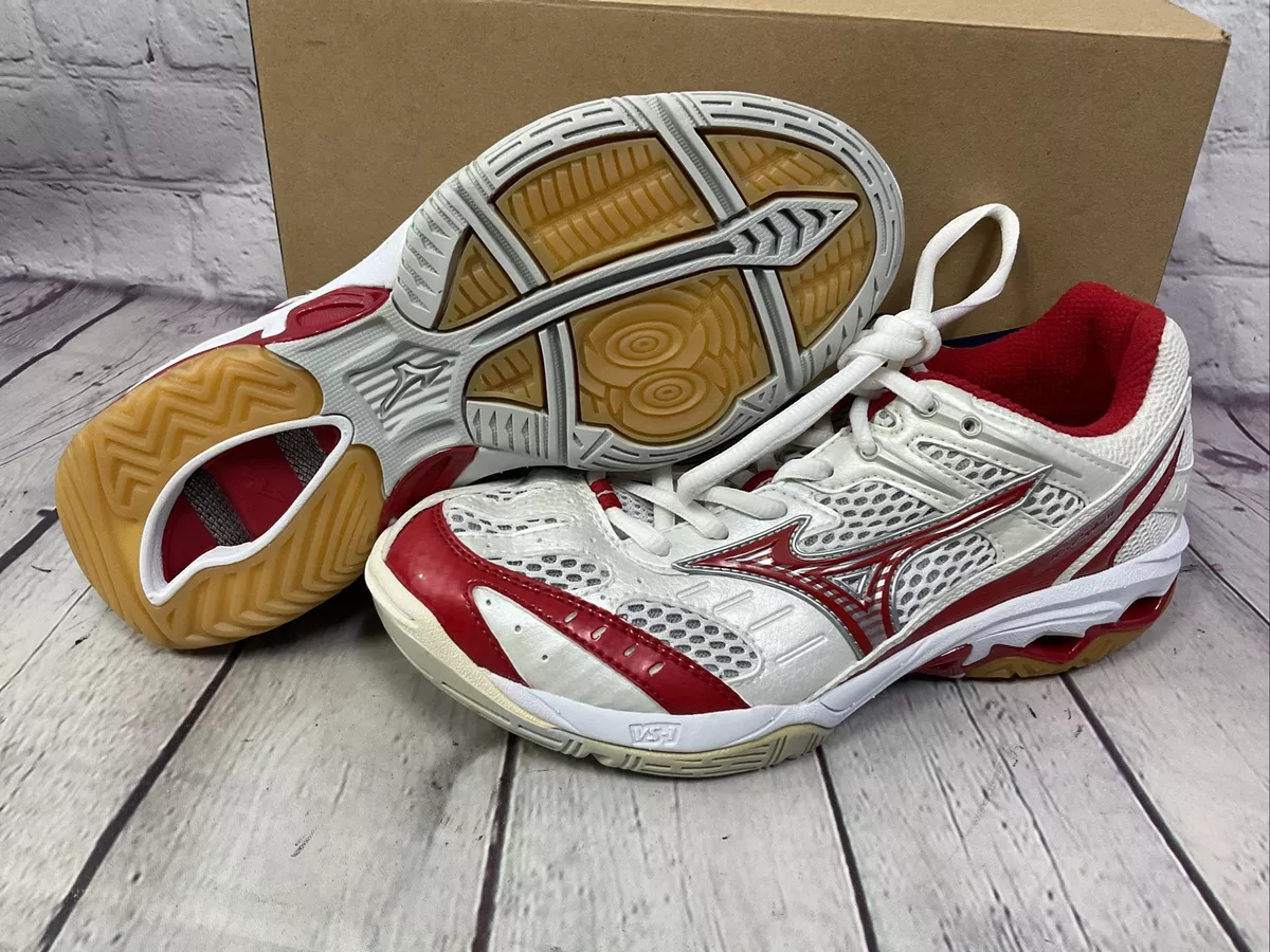 Mizuno Wave Spike 11 Womens Athletic Shoes Size 7 White Red New