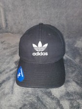 ADIDAS ORIGINALS RELAXED MENS STRAPBACK HAT BLACK WHITE BH7137 NEW UNISEX