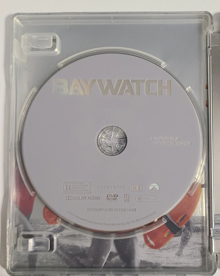 Baywatch (BluRay) Steelbook Good Condition Dwayne Johnson Comedy - Image 2 of 4