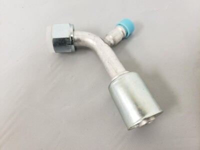 #ad Beadlock A C Fitting Female O Ring 45 Degree #10 w Low Pressure AC Service Port $11.85