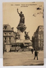 Paris Statue de la Republique pa Morice Postcard A8