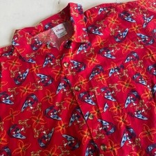 Vintage Disney Mickey mouse surfer Hawaiian shirt men's size large