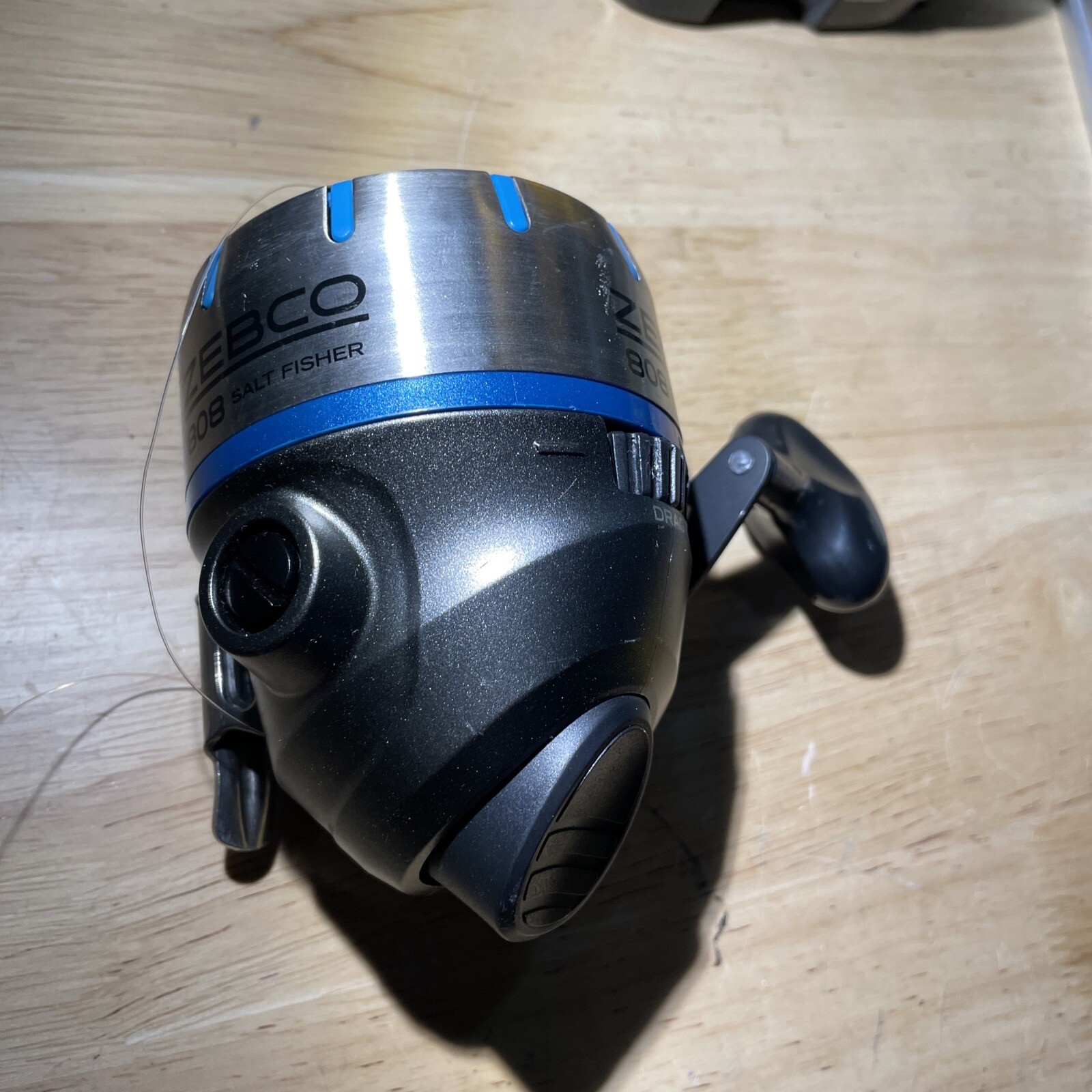 Zebco 808 Saltwater Spincast Fishing Reel, Stainless Steel Reel Cover with AB...