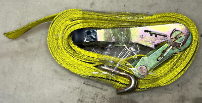 HEAVY DUTY TRUCK LOAD RATCHET TIE DOWN STRAP CLOSE FULLY TO ENGAGE SAFETY LOCK