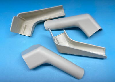 4 Pack RV Long Rain Gutter Spout 2 Left and 2 Right Camper Trailer, Oyster/Beige