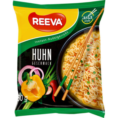 Reeva Instant Nudeln asiatischer Art Huhngeschmack  24x60 g Bt.