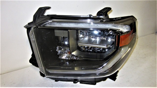 18 19 TOYOTA TUNDRA HEADLIGHT FULL LED LH DRIVER SIDE BLACK BEZEL