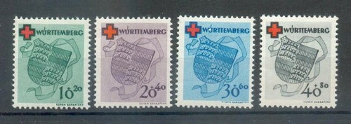 Frz.zone Württemberg 40/43 Red Cross Luxury MNH Unstamped (70479