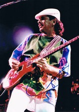 Carlos Santana 1947- genuine autograph IN PERSON signed 8