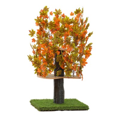 4ft Cat Tree with Leaves Made in USA, Cat House & Cat Activity Tree, -Level C...