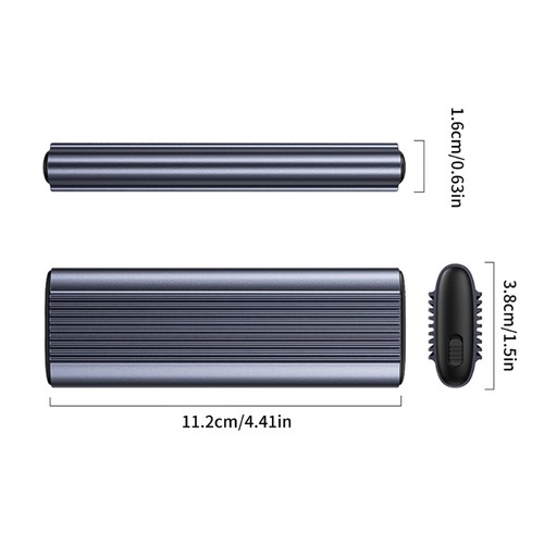 Support de disque solide M.2 PCIE USB 3.1 boîtier en aluminium sans outil deux protocoles - Photo 8/10