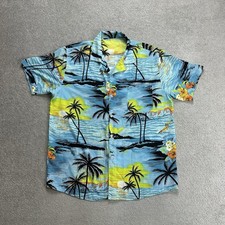 HAWAII Hemd Hawaiishirt Floral L Magnum Rockabilly Hawaiianer Aloha 10304 Blau
