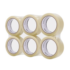 Amazon Basics Shipping Packing Tape for Moving and Sealing Boxes, Clear, 1.9 in