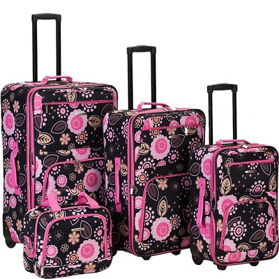Rockland Impulse 4-Piece Softside Upright Luggage Set,telescoping Hand