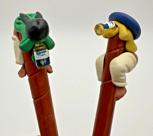 2 Corona Beer Novelty Writing Pens Handmade Funny Mooning Drunk Interchangeable