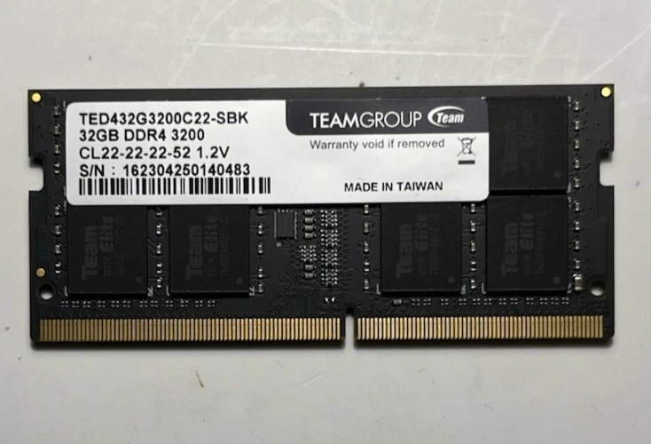 25+ Team Group DDR4 SDRAM 32 GB Total Capacity Memory (RAM) for