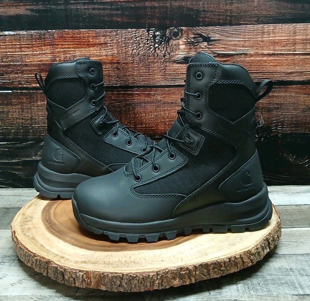 NEW Carhartt Gilmore Boots Mens 7.5 Wide Waterproof Black Side Zip Hiking FH8021 Carhartt Gilmore Waterproof 8 main image 4
