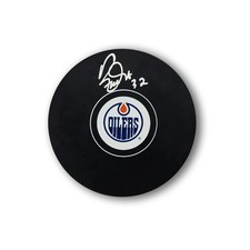 Ron Tugnutt Autographed Edmonton Oilers Hockey Puck