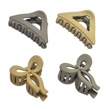 4 PCS Mini Bow VShape Hair Claw Clips 1.5 Inch Matte Tiny Jaw Clips