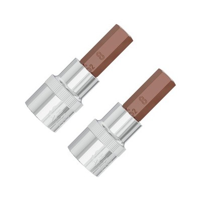 2PCS 3/8'' Drive H8(8mm) Hex Bit Socket, Heat Treated S2 Steel Allen Bits, CR-...