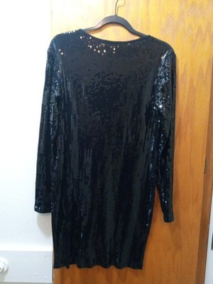 slim fit dress slacks MICHAEL KORS BLACK SEQUIN MINI DRESS XSMALL main image 1