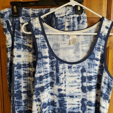 Lucky Brand Women s Lightweight Knit Pajama Set Tank Pants Size L