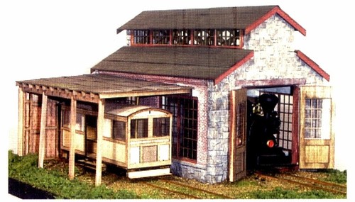 RL On3 On30 Backwoods loco y reparación cobertizo banta modelo funciona kit láser #6094 | Condition: New