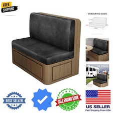 Leather Look RV Dinette Cushion Covers, Stretch Camper Cushion Slipcovers for...