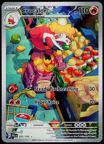 Crocalor 202/193 Paldea Evolved - Holo Pokemon NM/M (Illustration Rare)