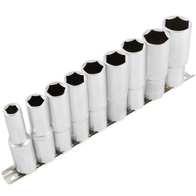 TECPO STECKSCHLÜSSEL SATZ 1/2 ZOLL LANG NÜSSE 10-24 mm STECKNÜSSE KFZ NUSS SET