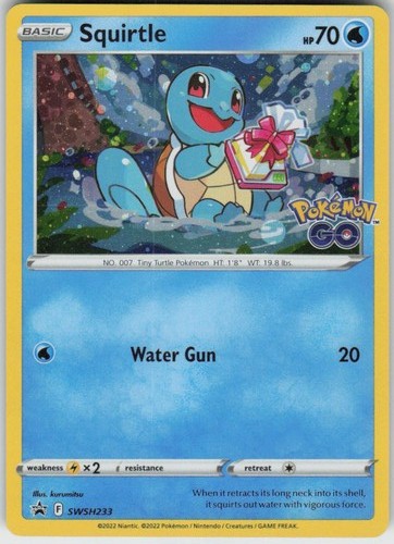 Holo Squirtle SWSH233 Promo Sword & Shield Promo Near Mint