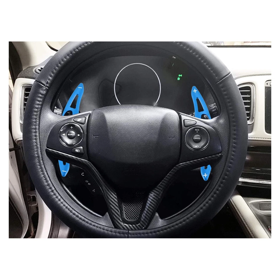 Extensión de palanca de cambios de volante para Honda FIT VEZEL HRV aluminio azul Foto 3 de 4