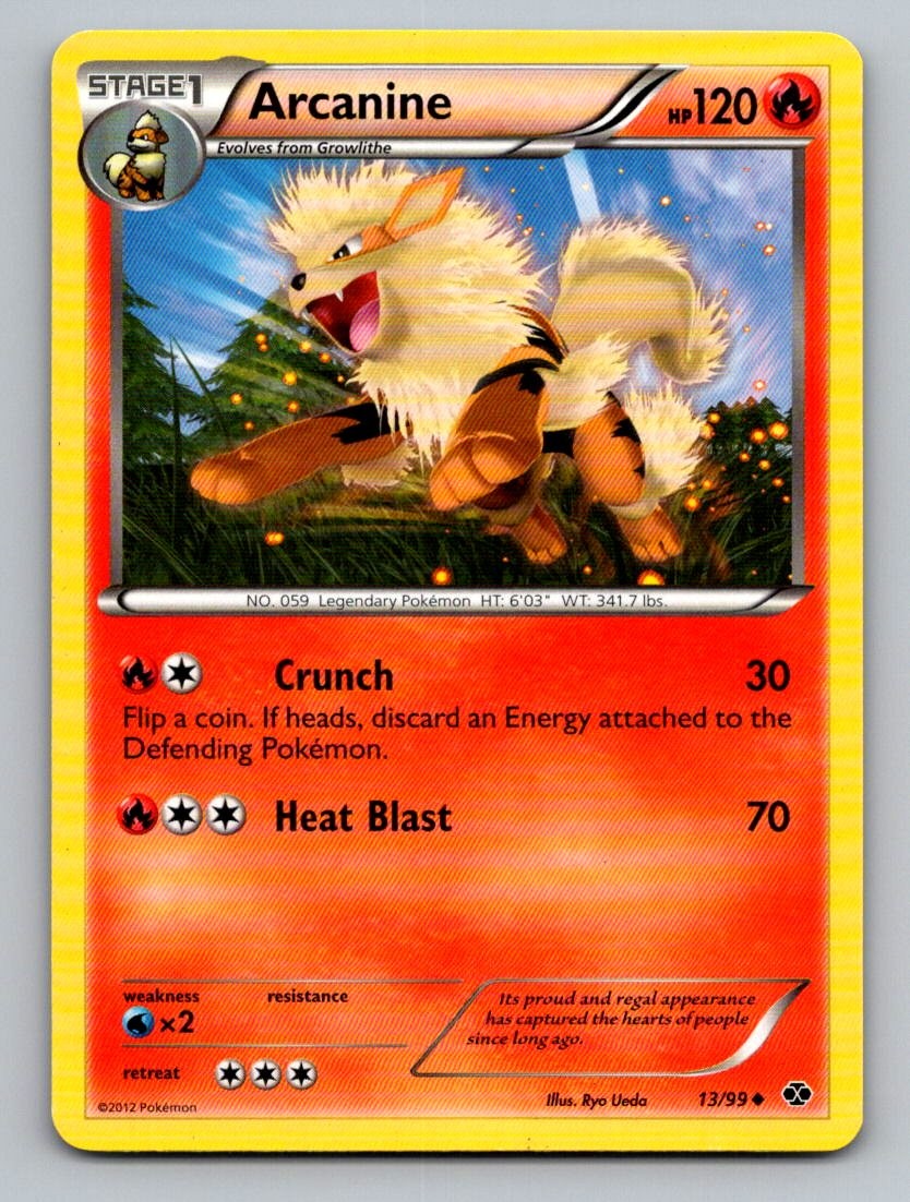 Arcanine 13/99 Uncommon Next Destinies Pokemon Lightly Played