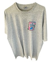 Vintage 1993 S.E.A. Sports Canned Sweat Graphic T-Shirt Gray XL USA-Made