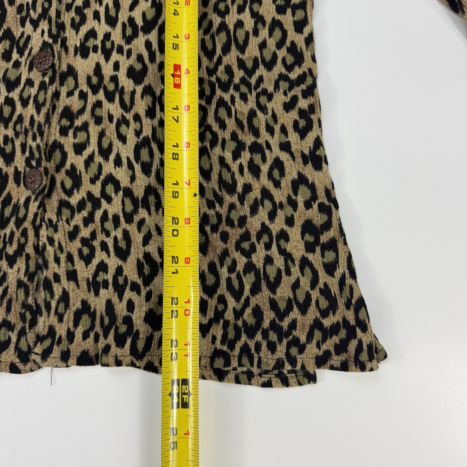 Stonebridge Leopard Print Button Up Blouse Womens… - image 3
