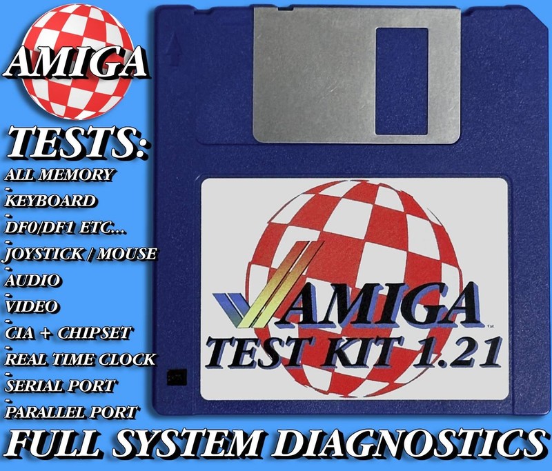 AMIGA TEST KIT VERSION 1.21 (LATEST) - COMMODORE AMIGA DIAGNOSTIC SOFTWARE.