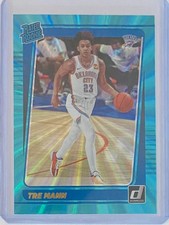 2021-22 Panini Donruss 'Rated Rookie' Holo Teal Laser #218 Tre Mann (RC)