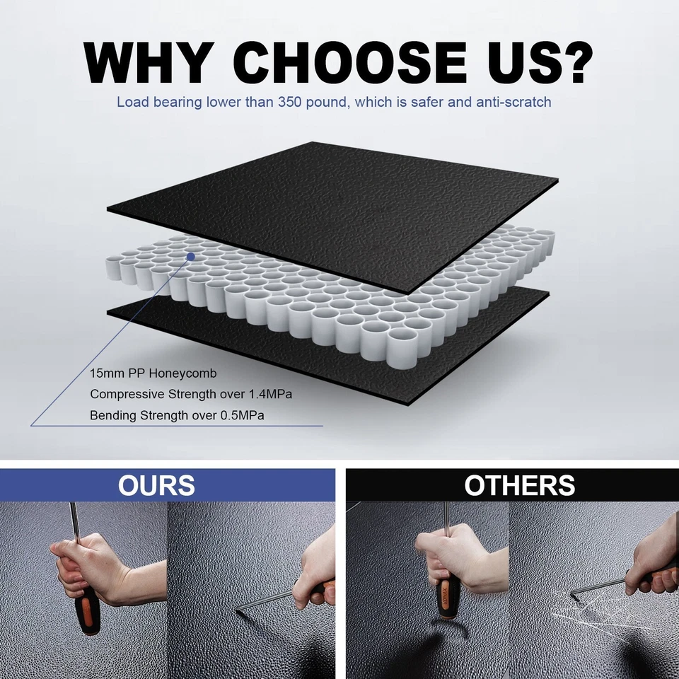 5FT 3-Fold Hard Truck Bed Tonneau Cover For 2020-2025 Jeep Gladiator Waterproof Foto 2 de 4