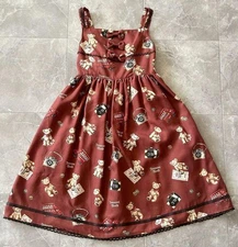 Innocent World Traveling Bear Pattern Sleeveless Dress