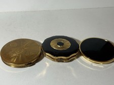 Vintage Powder Compacts – Set of 3 – Gold Tone Makeup Vanity Mirrors