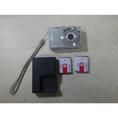 Sony Cyber-shot DSC-W55 Silver 7.2MP Digital Camera Carl Zeiss Lens Bundle