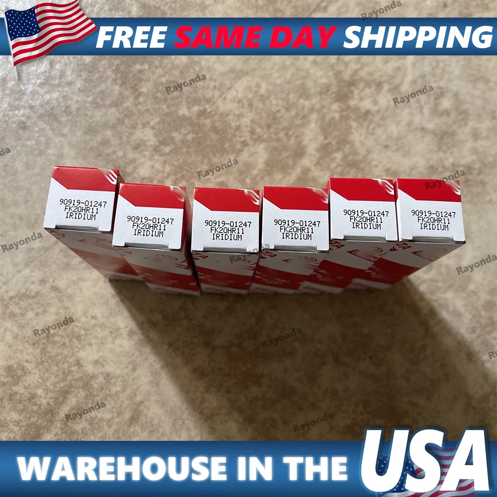 2011-16 Toyota Sienna IRIDIUM SPARK PLUG X6 GENUINE OEM 90919-01247 / FK20HR11