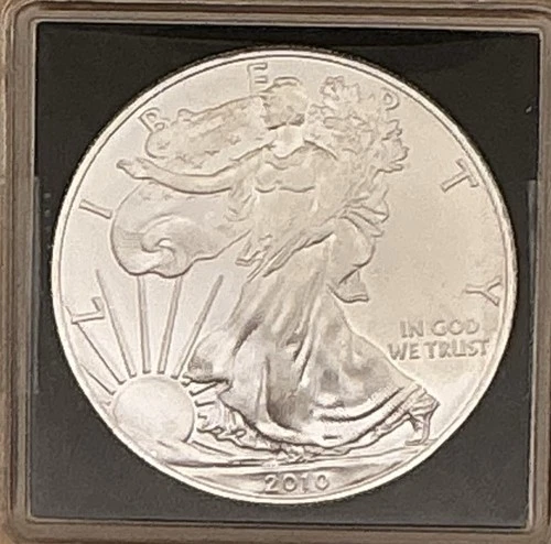 2010 American Eagle Silver Dollar Uncirculated 1 Oz coin .999 SHIP WITH CASE