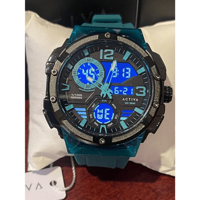 Activa Virtux X Invicta Digital Men's Watch - 51mm. Teal. Blue (ACW8118-004)
